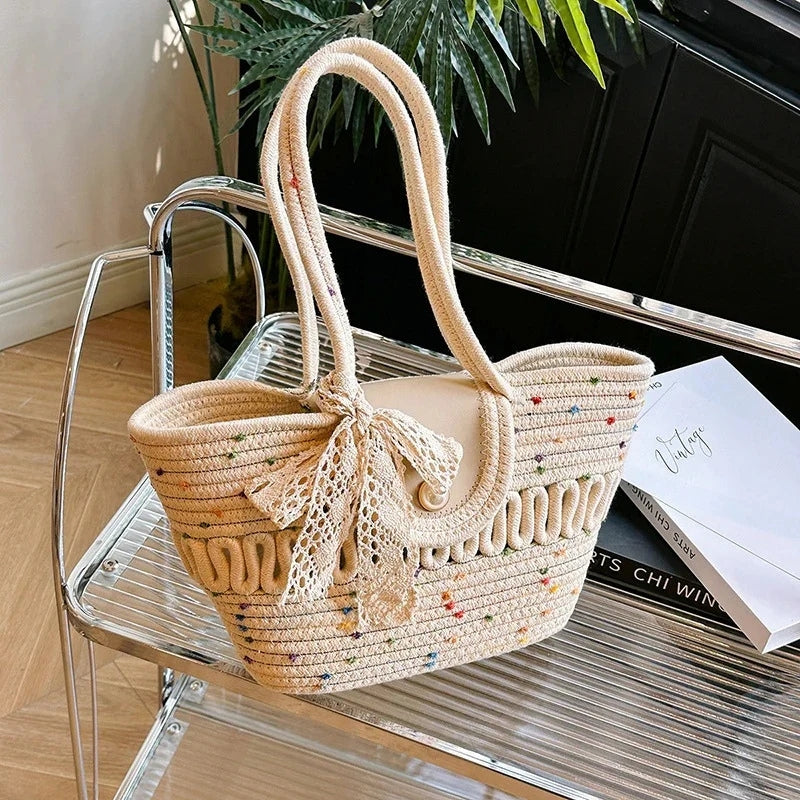 Esmee – Handtas met Grote Inhoud en Decoratieve Strik Velani