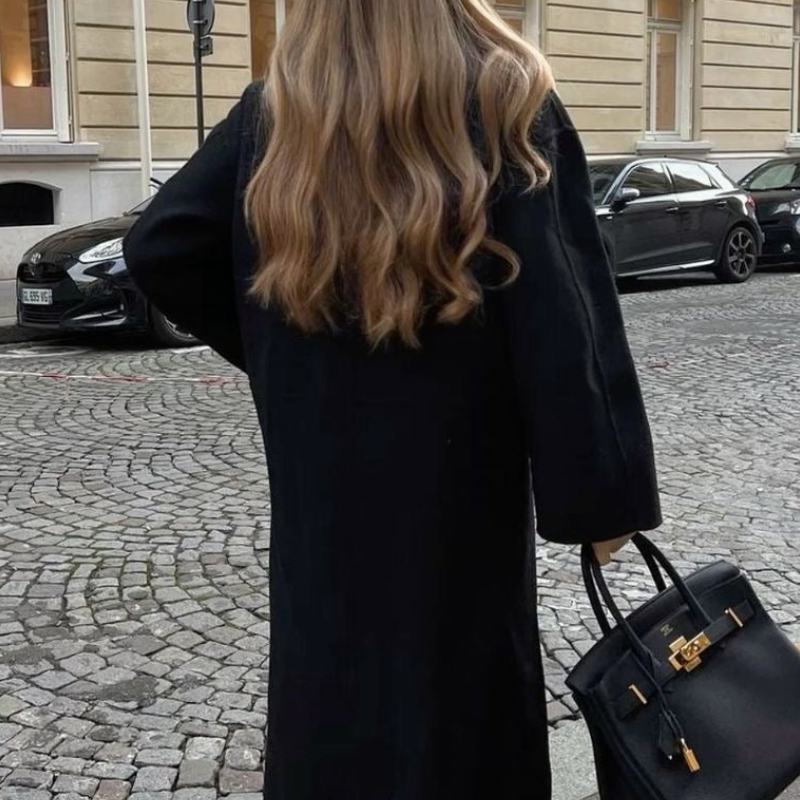 Ashley – Jas met Reverskraag Lang Model Doorknoopsluiting en Lange Mouwen Velani