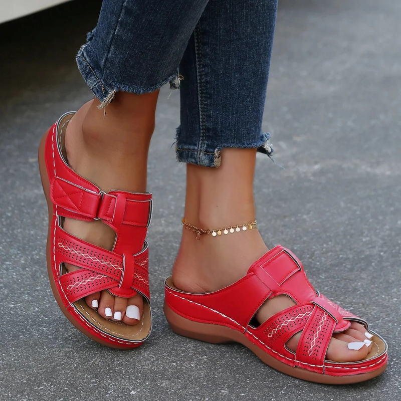 Women’s Wedge Sandals with Velcro Strap