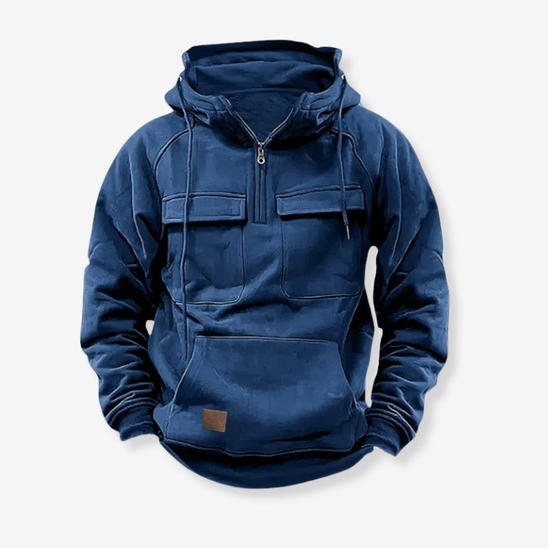 Lioren – Loose-fit jas met lange mouwen capuchon en zakken Velani