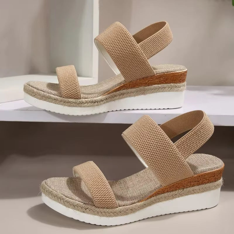 Chunky Sole Strap Sandals with Open Toe
