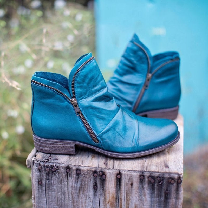Women’s Pointed Toe Ankle Boots Thick Sole