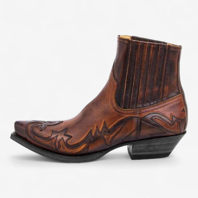 Borrin – Cowboy enkellaarzen met puntige neus Velani