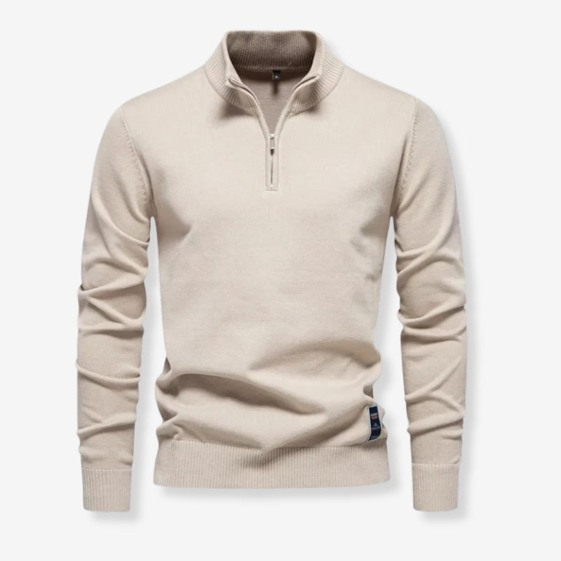 Sennor – Slim-fit trui met lange mouwen en ritssluiting bij de kraag Velani