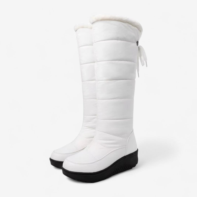 Norlien – Kniehoge laarzen met voering van bont en veters Velani