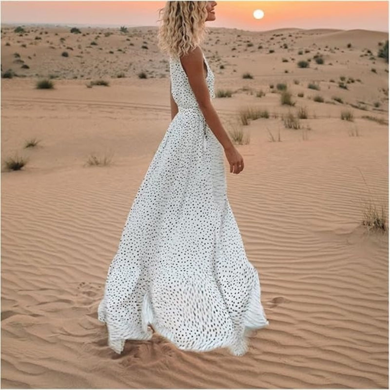 Women’s Maxi Dress Sleeveless V Neck