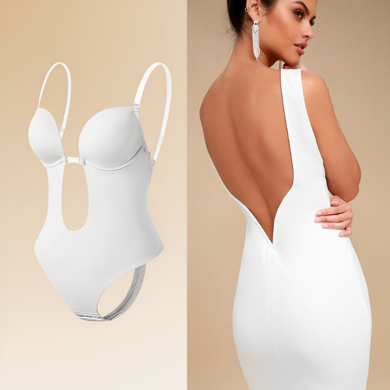 Women Backless Bodysuit Adjustable Straps