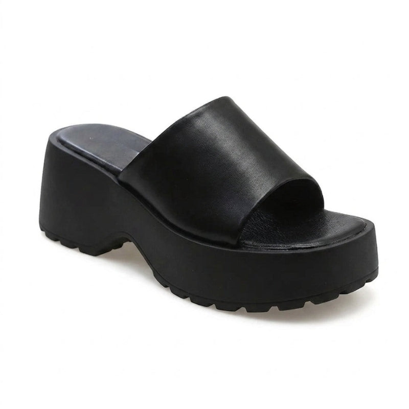 Women's Wedge Heel Sandals with Smooth Open Design