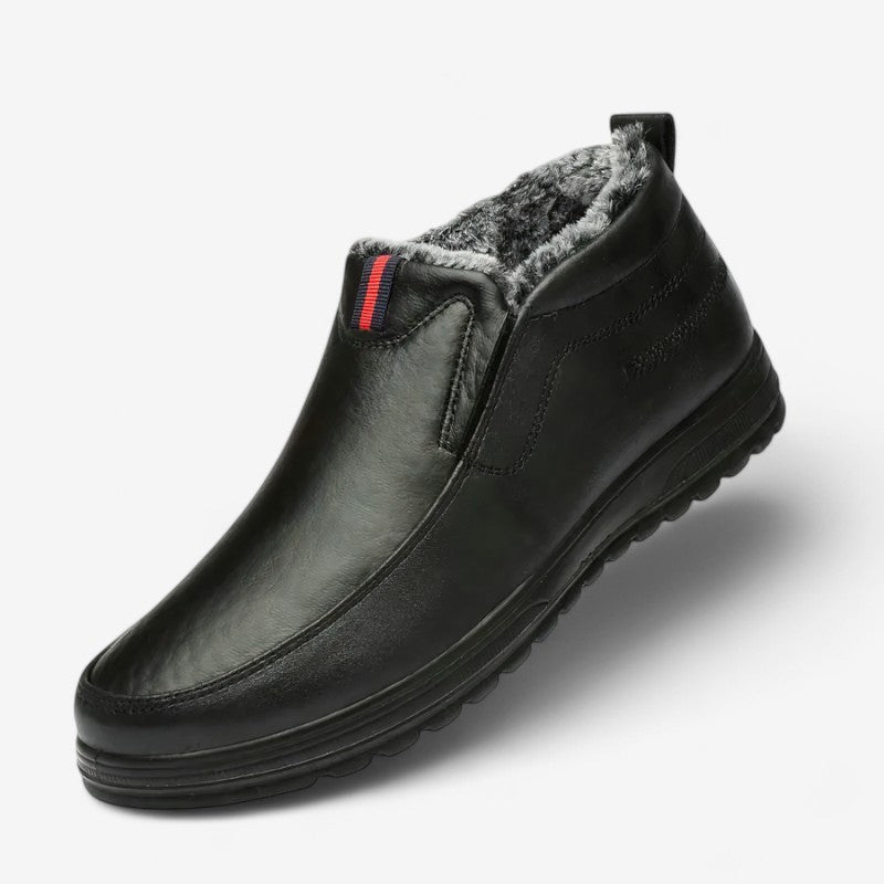 Jesse – Hoge enkellaarzen met bont voering en ronde neus Velani