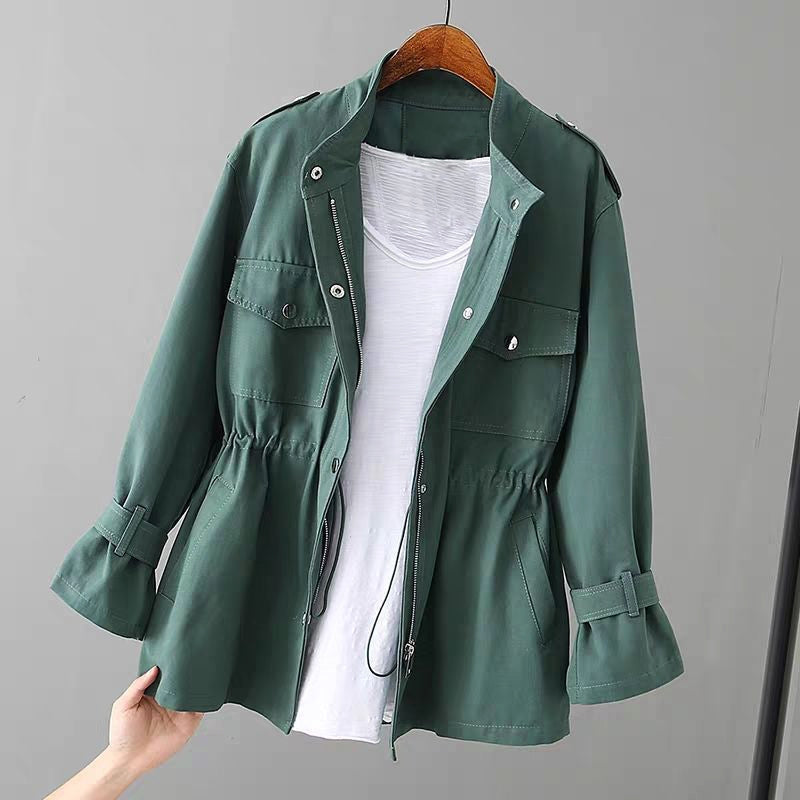 Women’s Zip Front Jacket Long Sleeve with Side Pockets