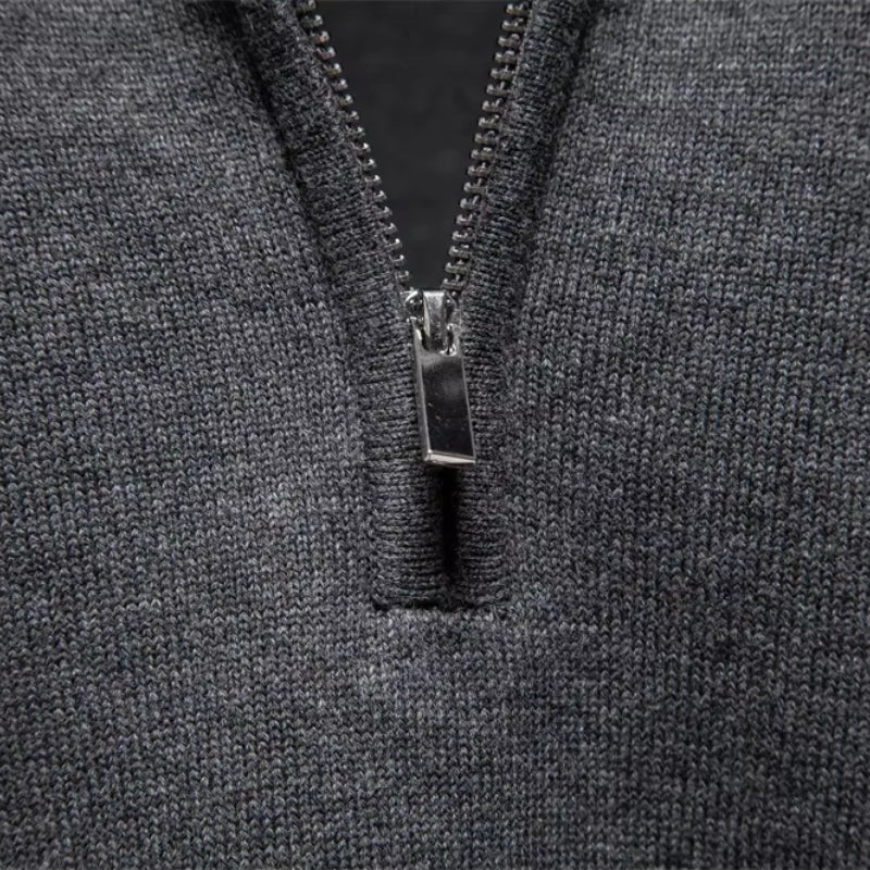 Sennor – Slim-fit trui met lange mouwen en ritssluiting bij de kraag Velani