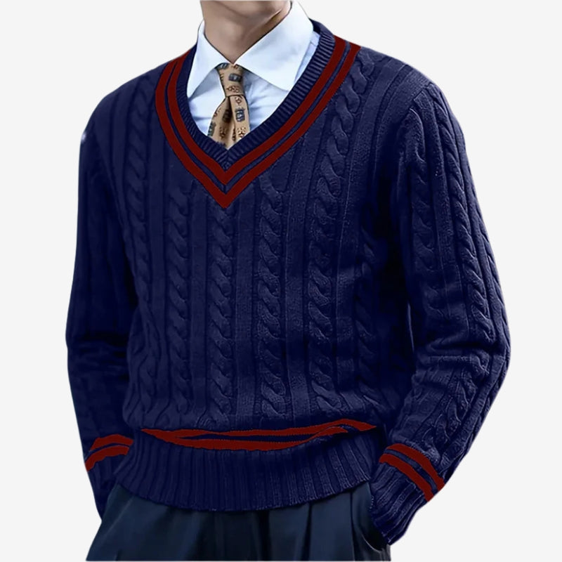 Benno – Slim-fit trui met V-hals en lange mouwen Velani