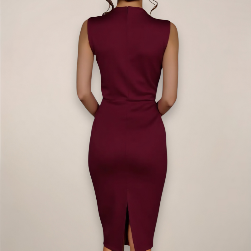 Women's Sleeveless Slim Fit Midi Dress