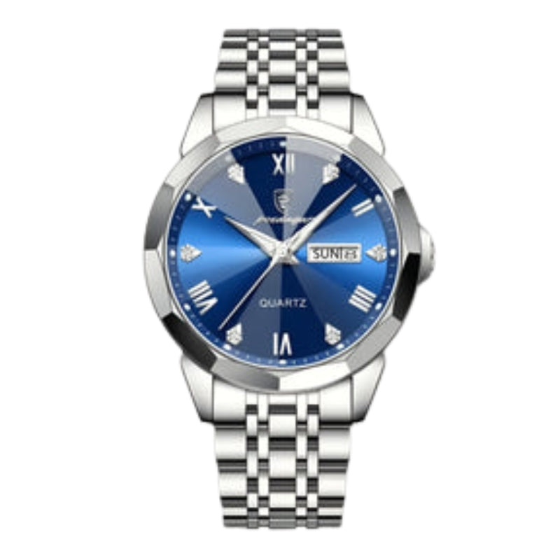 Noud – Horloge met Ronde Wijzerplaat, Verstelbare Band en Datumweergave Velani