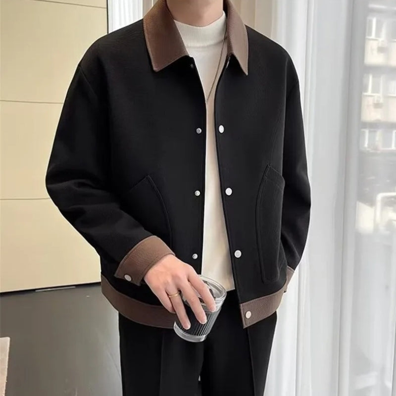 Ethan – Down Collar Jacket with Button Detail