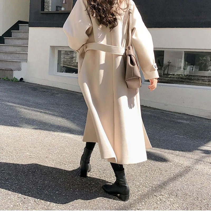 Mary – Trenchcoat met Ceintuur Lange Mouwen en Doorknoopontwerp Velani