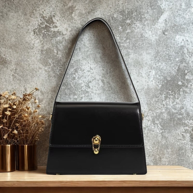Olivia – Women's Bag with Handle & Adjustable Shoulder Strap + Hasp Closure