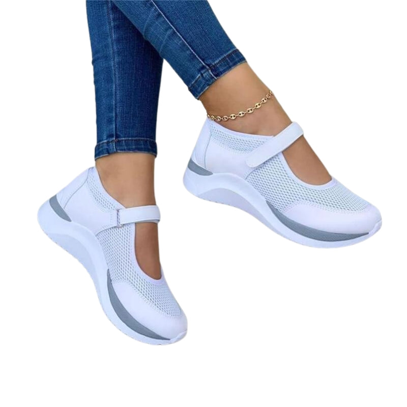 Daisy – Ademend Sneakers met Ronde Neus en Verstelbare Klittenbandsluiting Velani