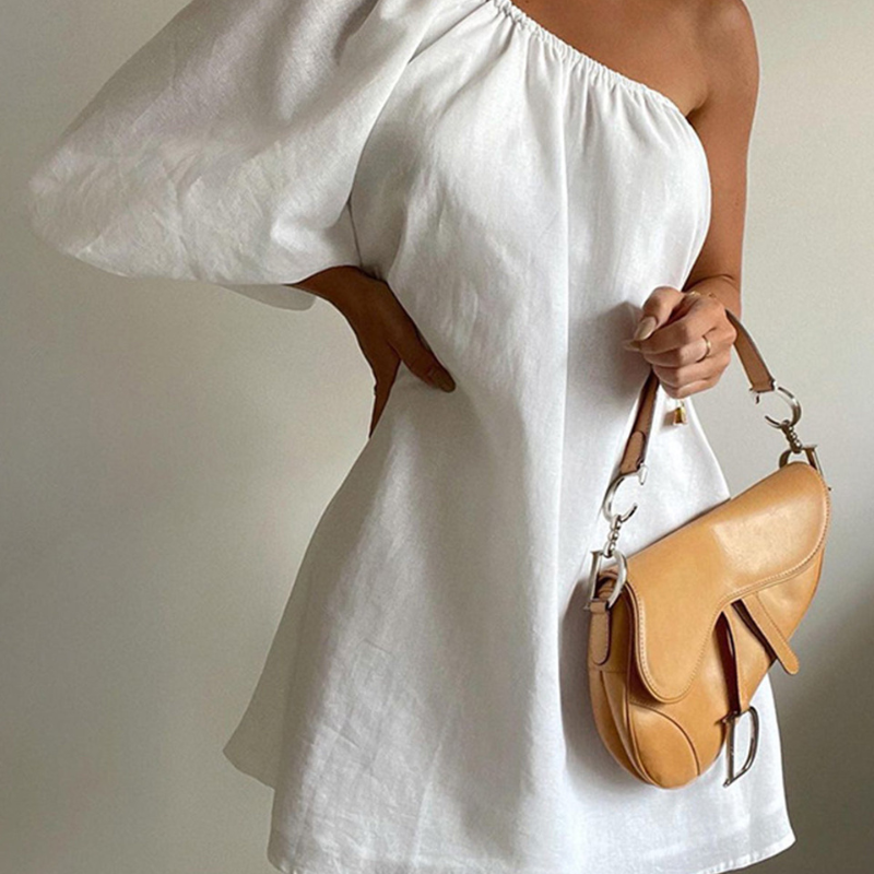 Katherine – One Shoulder Korte Midi Jurk Velani