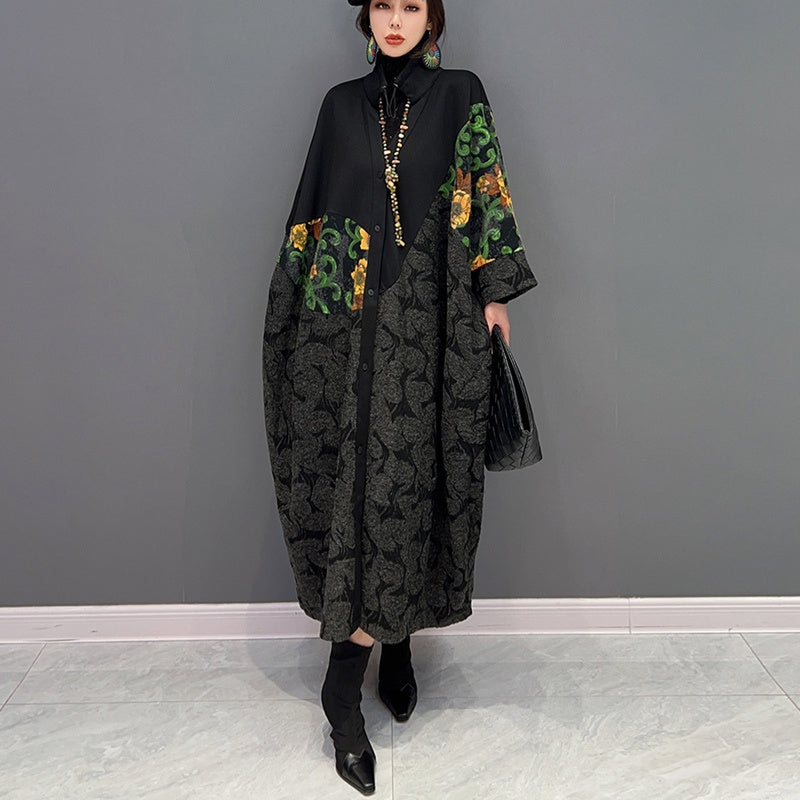 Clara – Long Sleeve Coat with Button Closure