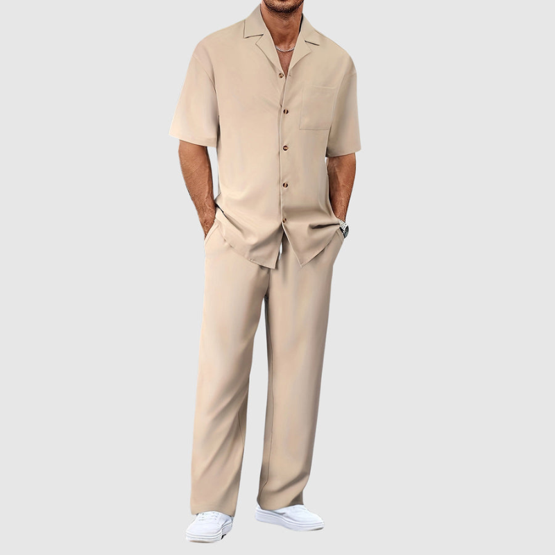 Men's Casual 2-Piece Set with Pockets