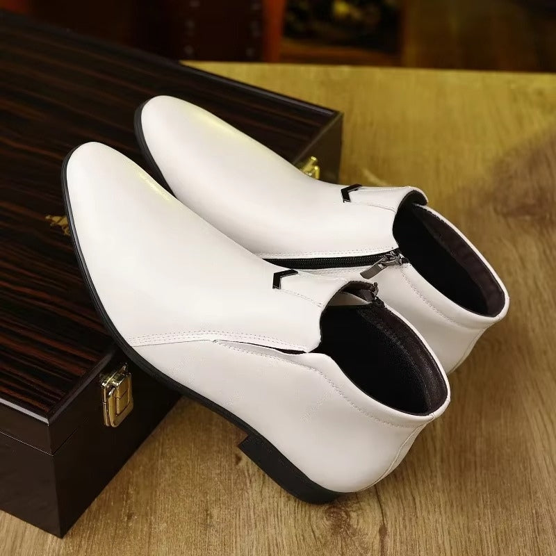 Lucas – Round Toe Shoes With Zipper Closure Design