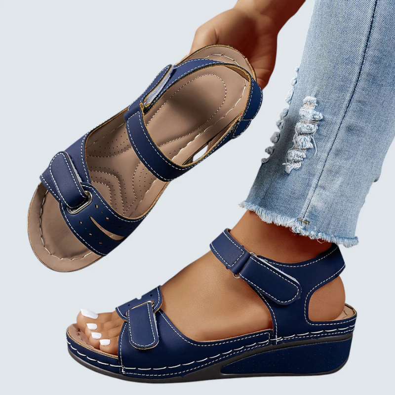 Ladies Wedge Sandals with Velcro Strap