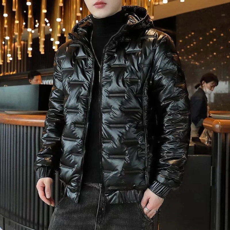 Caleb – Long Sleeve Jacket with Ribbed Hem and Hooded Design