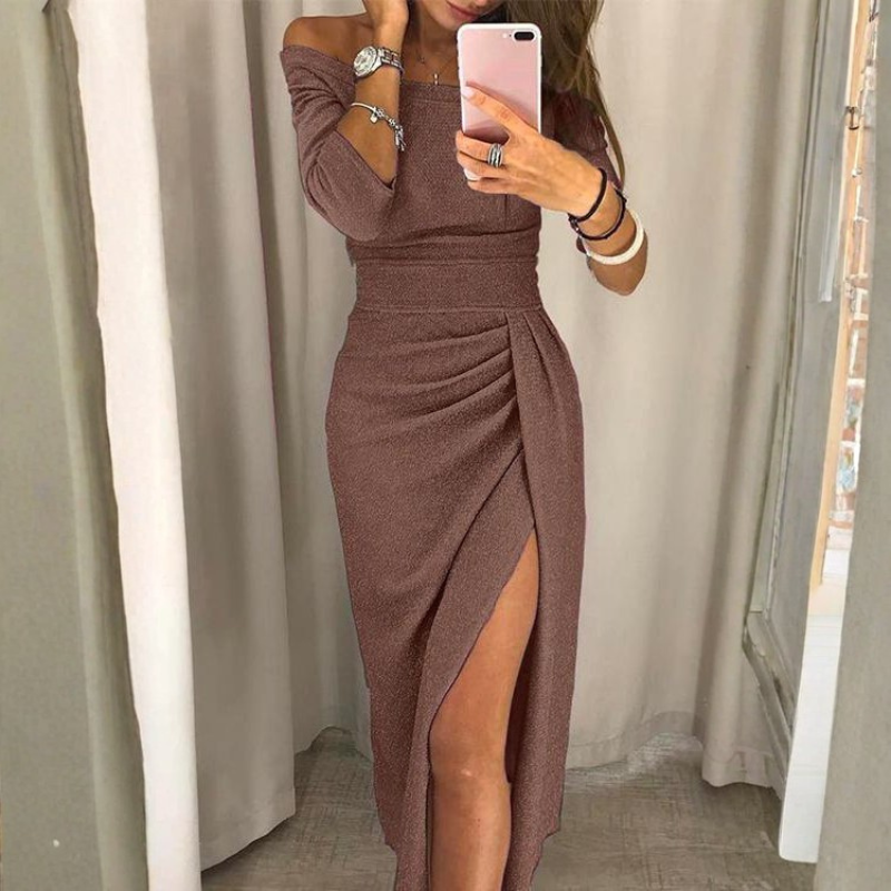 Women's Off Shoulder Long Sleeve Dress
