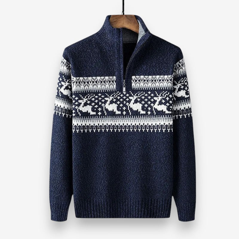 Jason – Long Sleeve Sweater with Zipper Closure