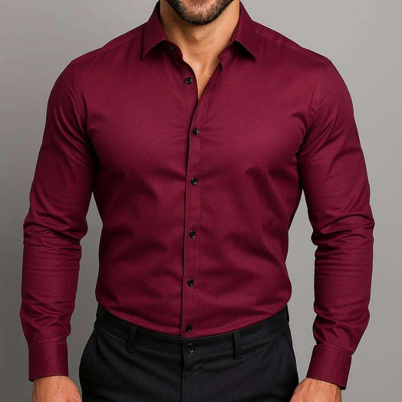 Men's Slim Fit Long Sleeve Button Down Shirt