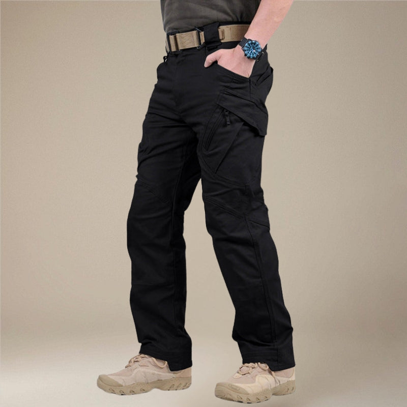 Men Slim Fit Cargo Pants Multi Pocket Stretch