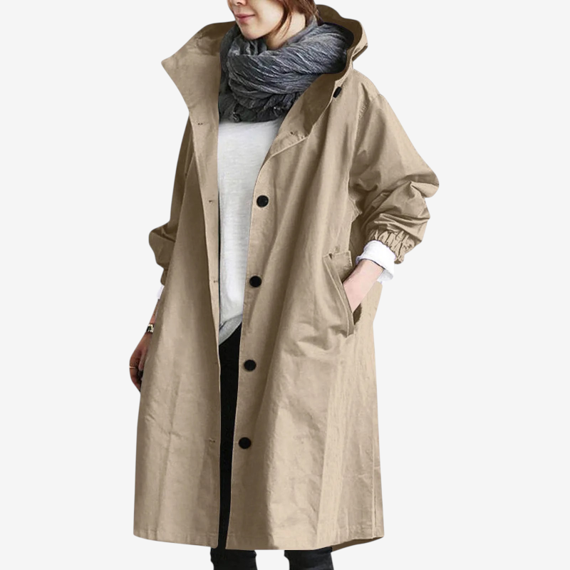 Women’s Cozy Oversized Long Sleeve Trench Coat