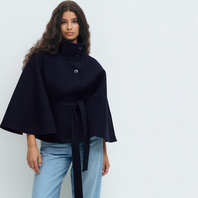 Chic Women's Flare Sleeve Overcoat