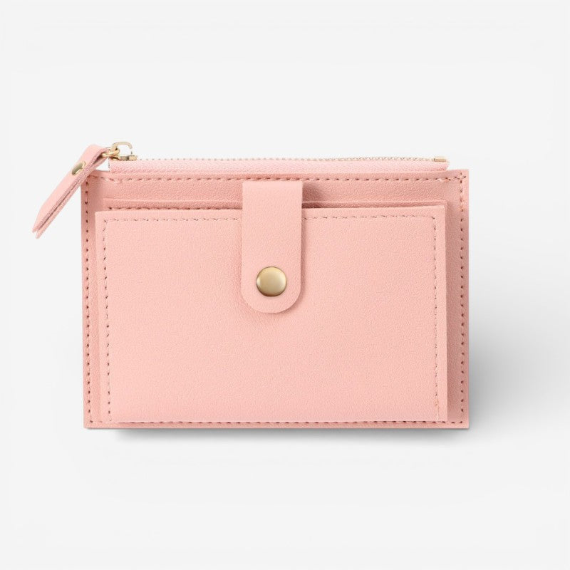 Freya – Slim wallet with zipper and hasp for cards and coins