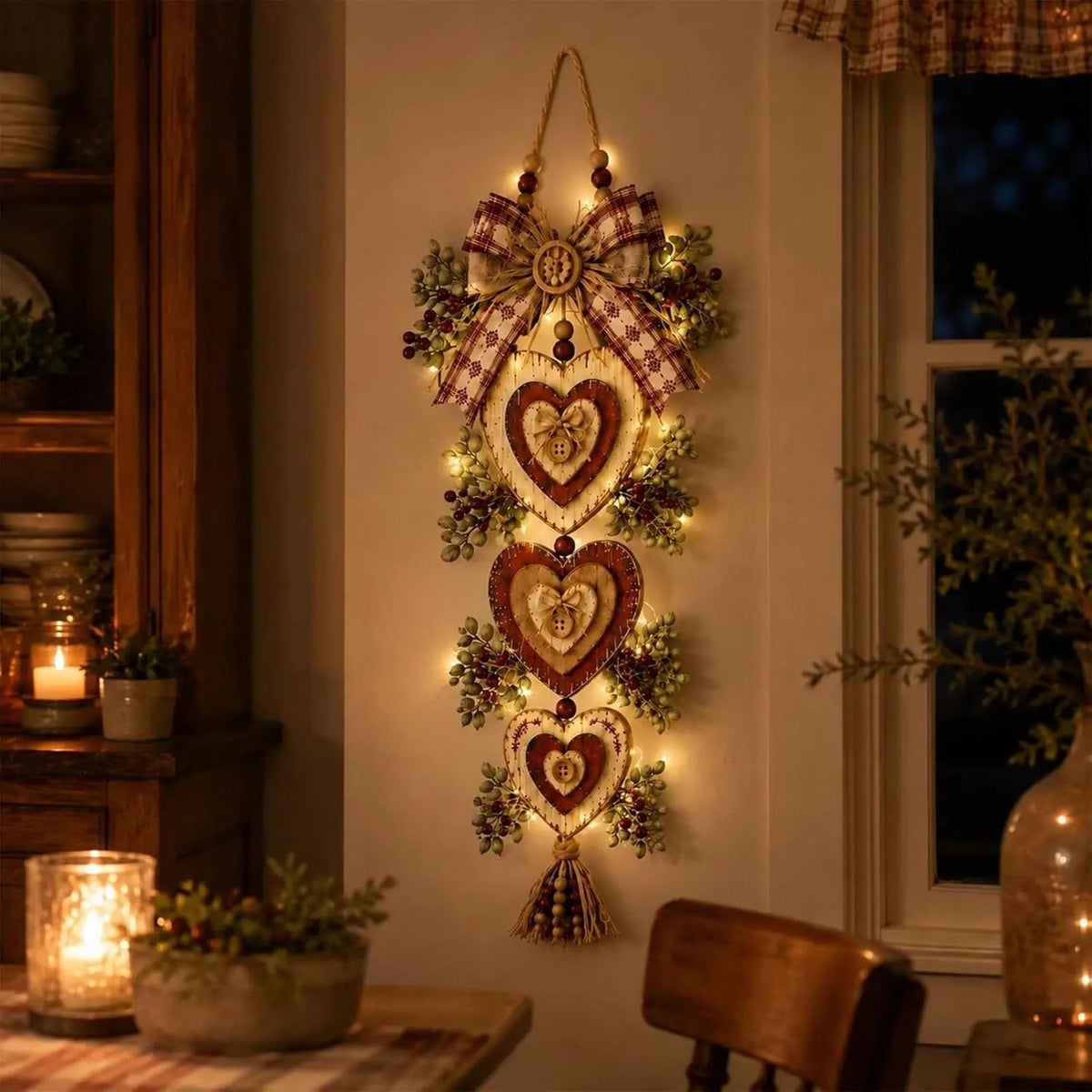 Heartplank - Vintage Heart Wall Hanging With Layered Design
