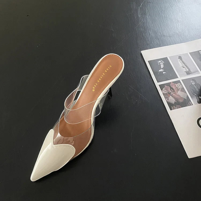 Women’s Chic Pointed Toe Transparent Slippers