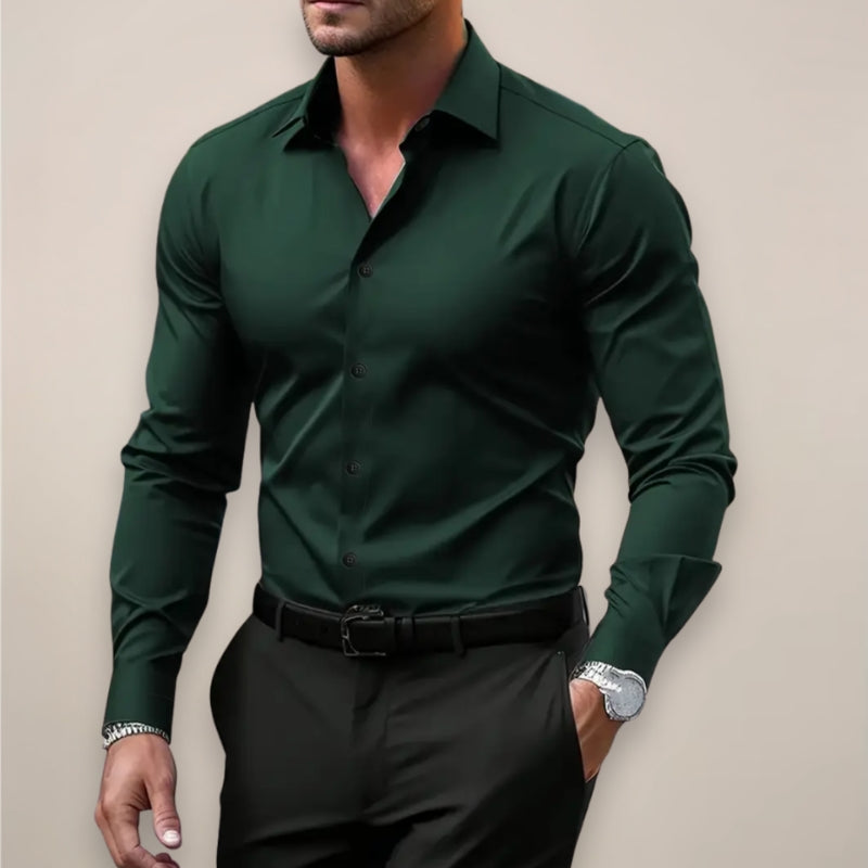 Men's Slim Fit Long Sleeve Button Up Shirt