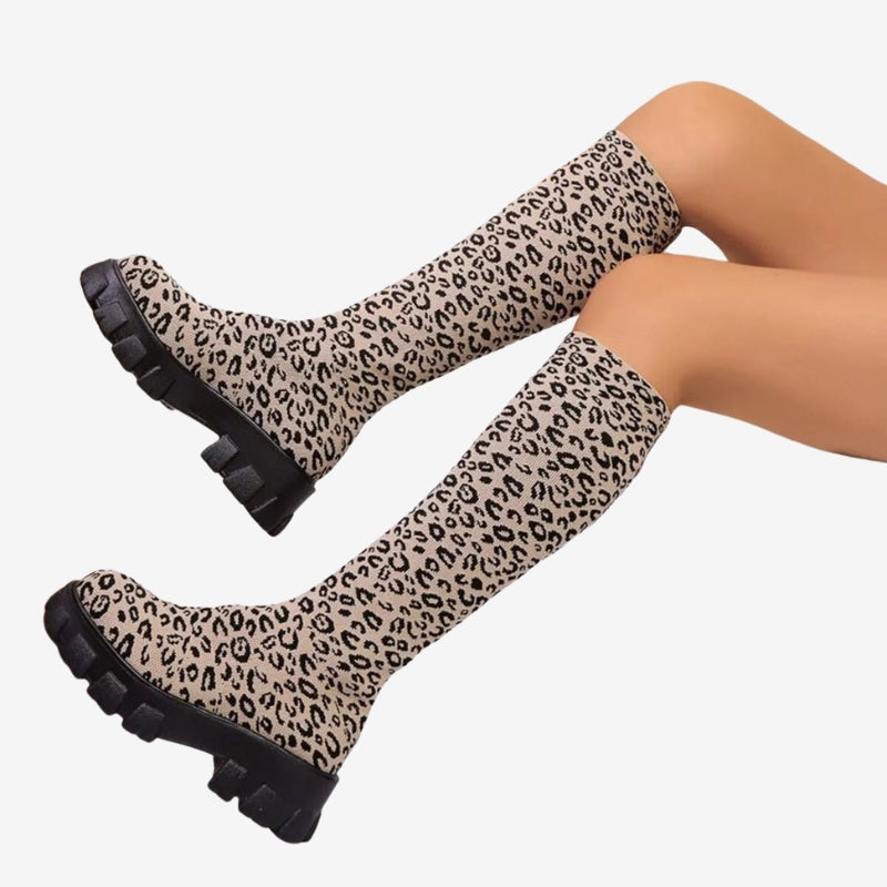 Sophia – High Knee Boots With Anti Slip Grip