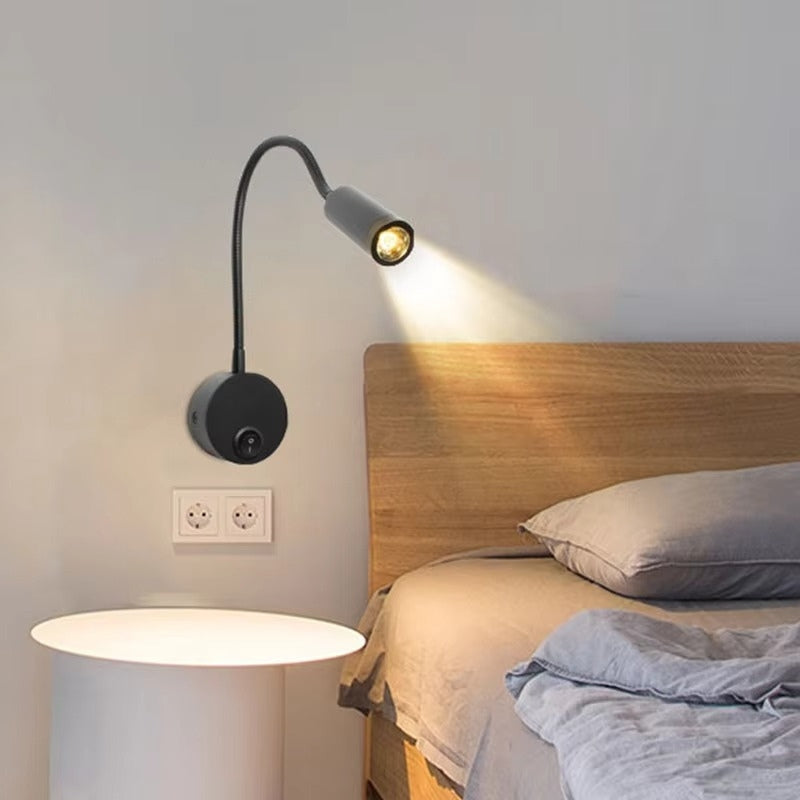 LumaFlex – LED Wandlamp met Verstelbare Hals en Knopbediening Velani