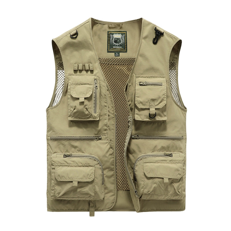 David – Lichtgewicht Outdoorvest met Rits en Functionele Zakken Velani