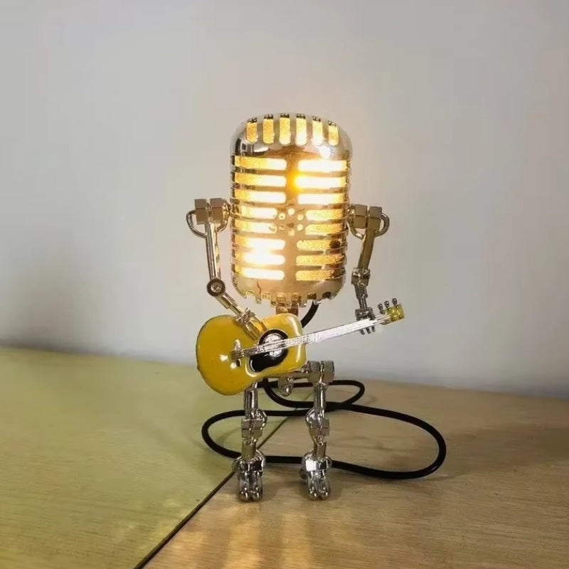 LumiTune – LED Lamp in Robot Microfoon Design met Gitaar Velani