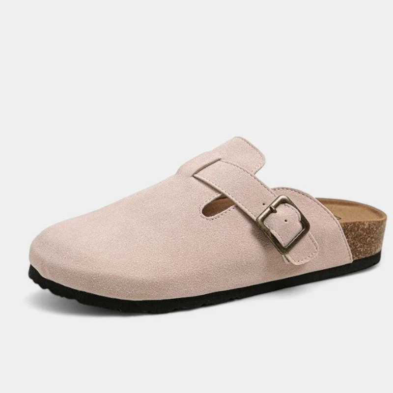 Womens Round Toe Clogs with Stylish Buckle