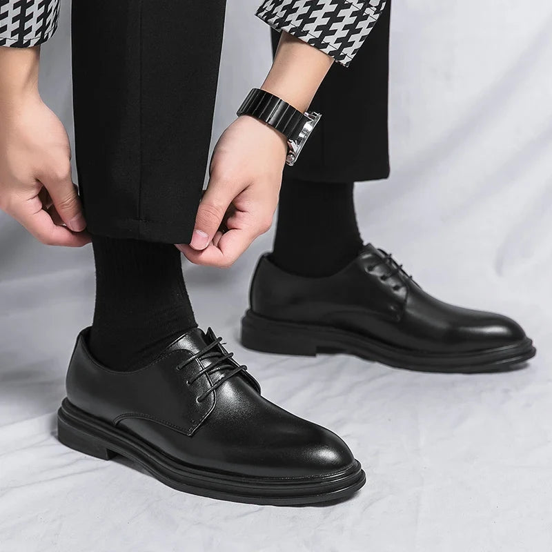 Men's Pointed Toe Lace Up Shoes