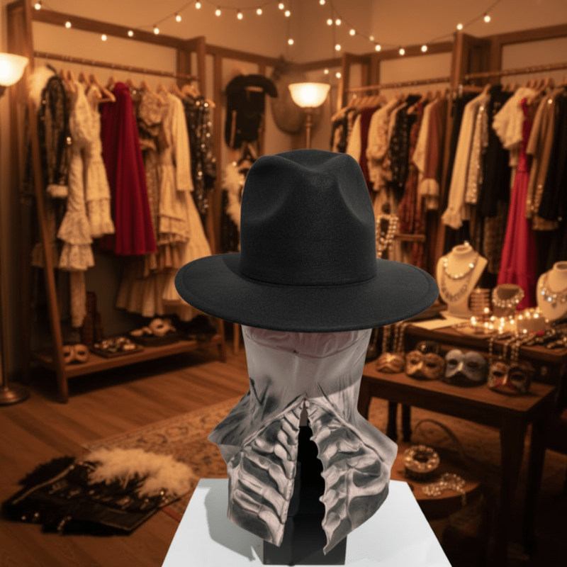 Realistic Skeleton Mask with Hat for Halloween Events