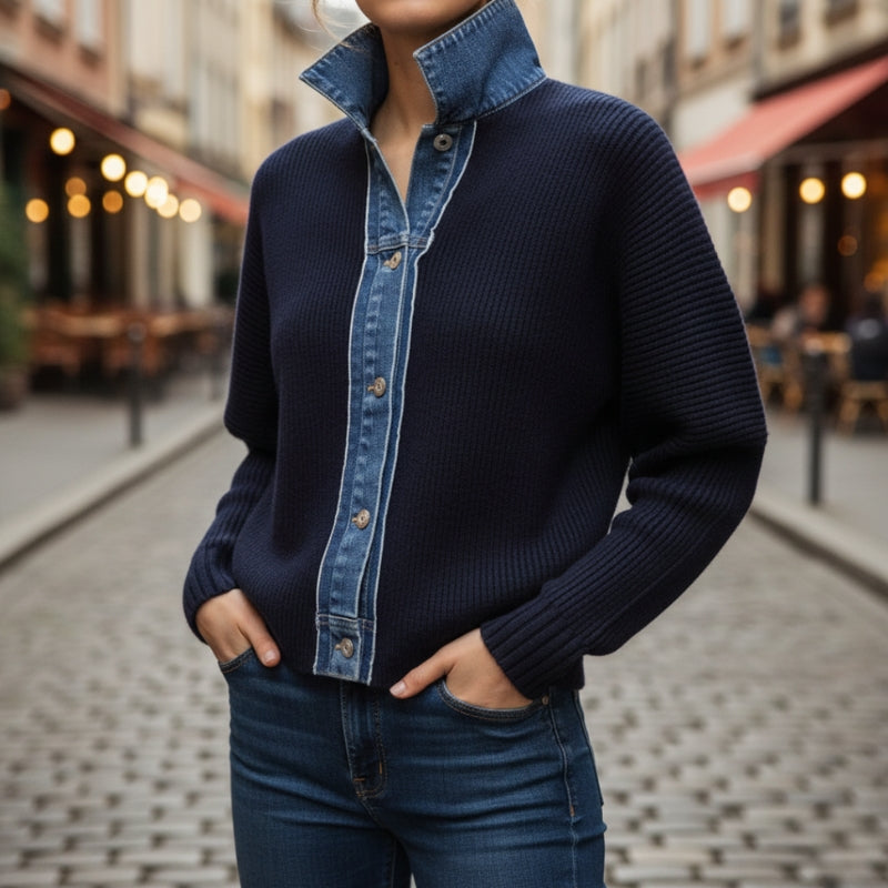 Amelia – Long Sleeve Jacket with Button Closure