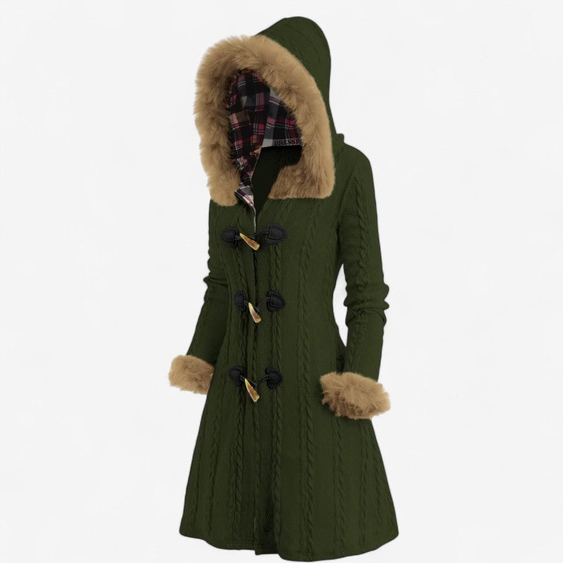 Natalia – Jas met Lange Mouwen en Kap met Hoornknopen Velani