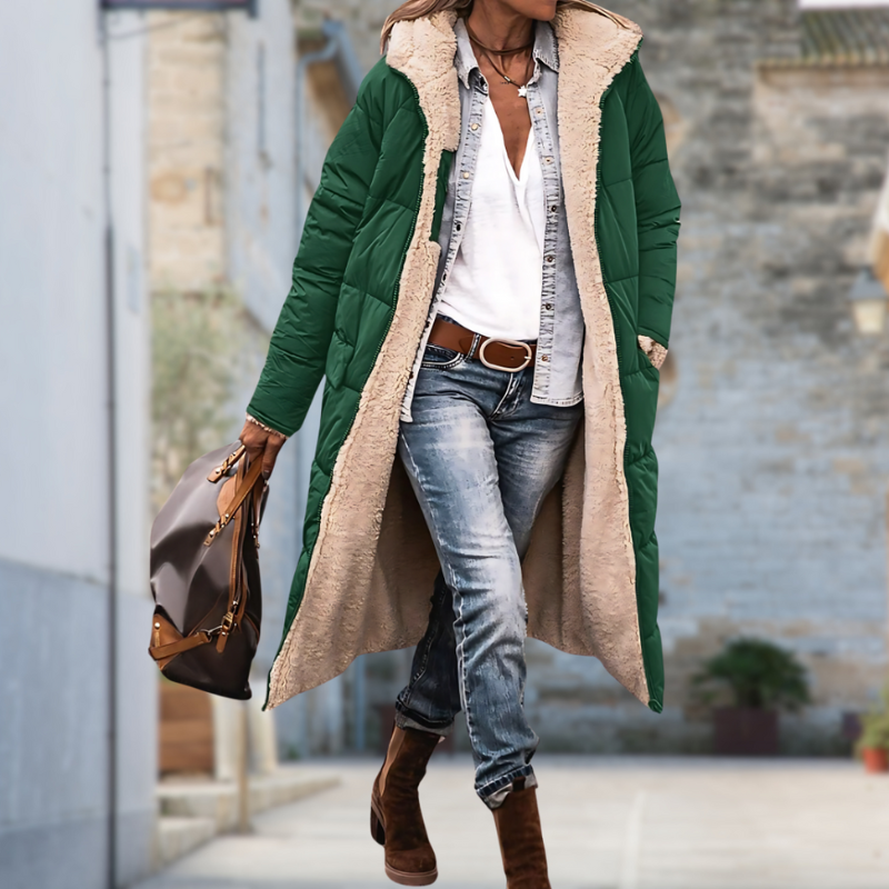 Olivia – Jas met lange mouwen en zakontwerp Velani