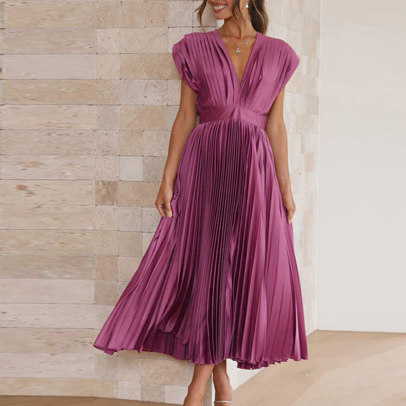 Women Sleeveless V-Neck Dress