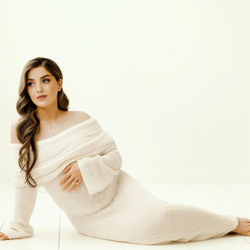 Off-Shoulder Maxi Dress for Maternity
